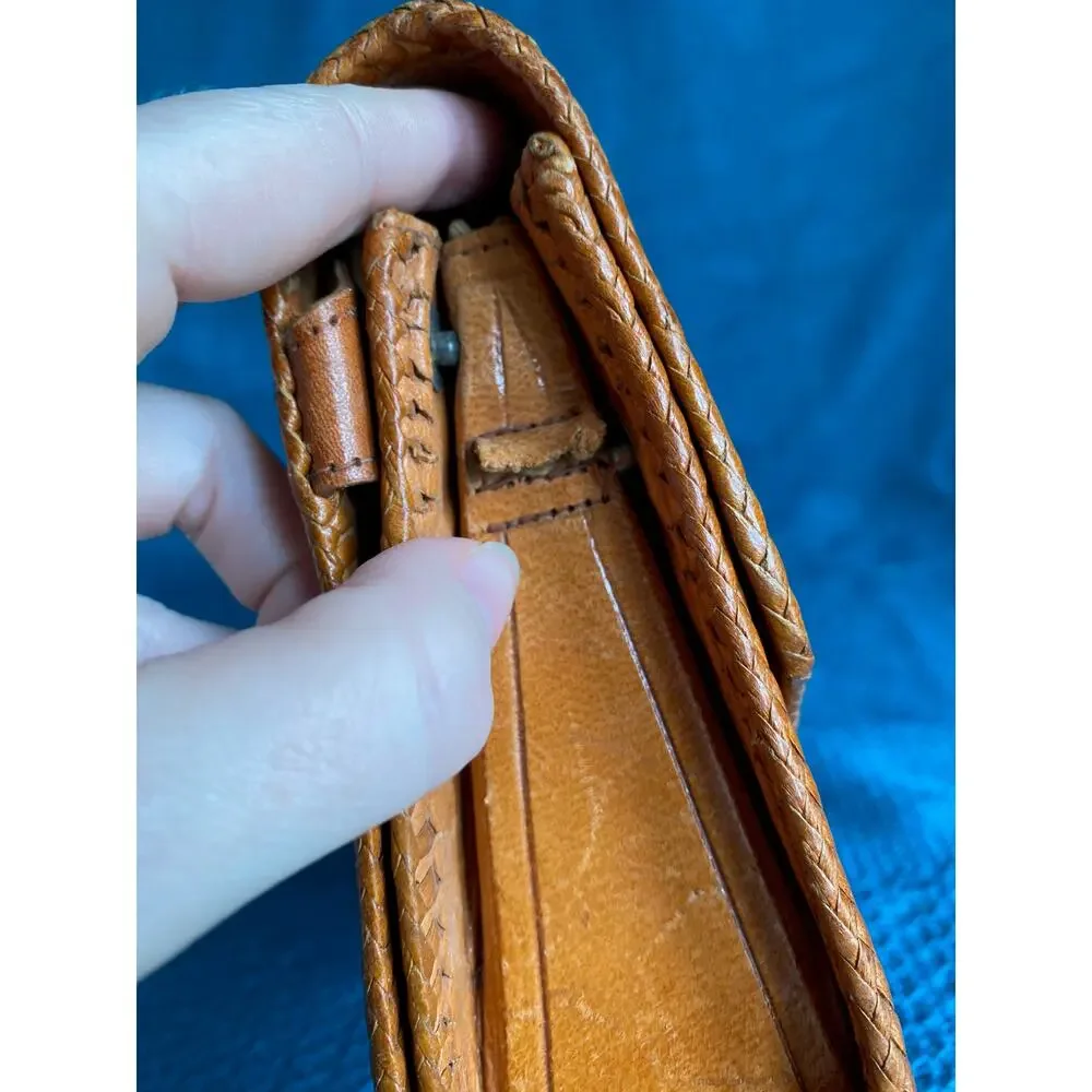 Vintage leather purse reversible hand tooled - Picture 8 of 9